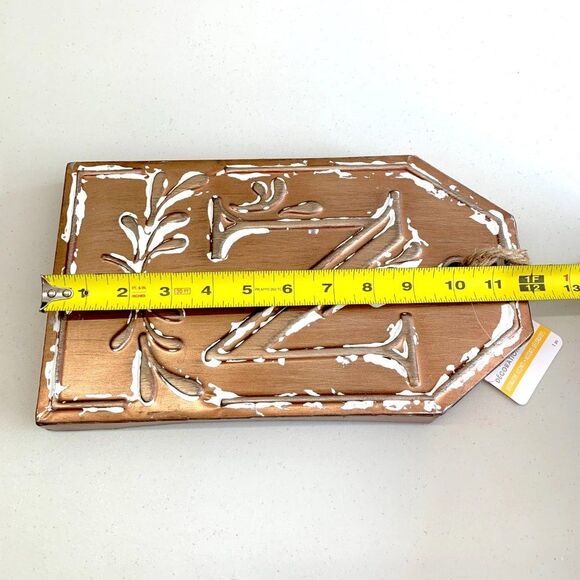 Ashland Rustic Farmhouse Metal Letter "N" Monogram Hanging Tag Decor Sign NWT - Picture 4 of 6